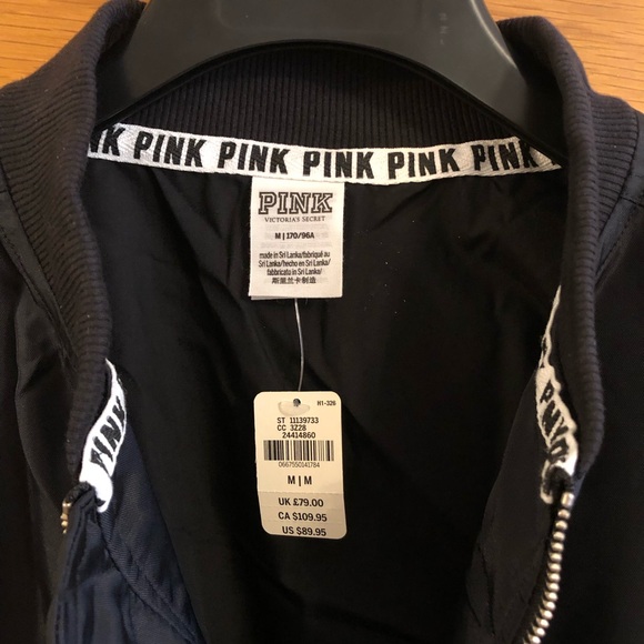 NWT PINK Victoria’s Secret Flight Bomber Jacket Size Medium - Picture 5 of 8